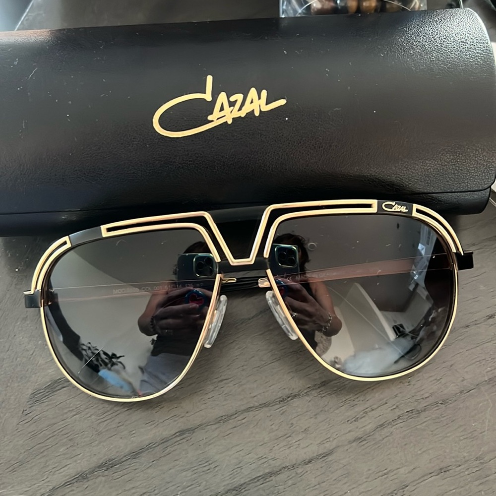 Cazal gold plated aviators brand new